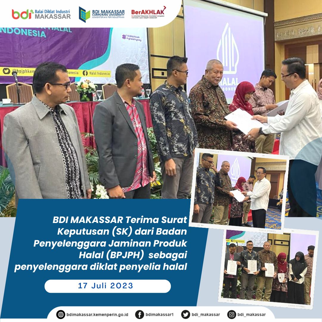 BDI Makassar Resmi Terima Surat Keputusan (SK) Penyelia Halal
